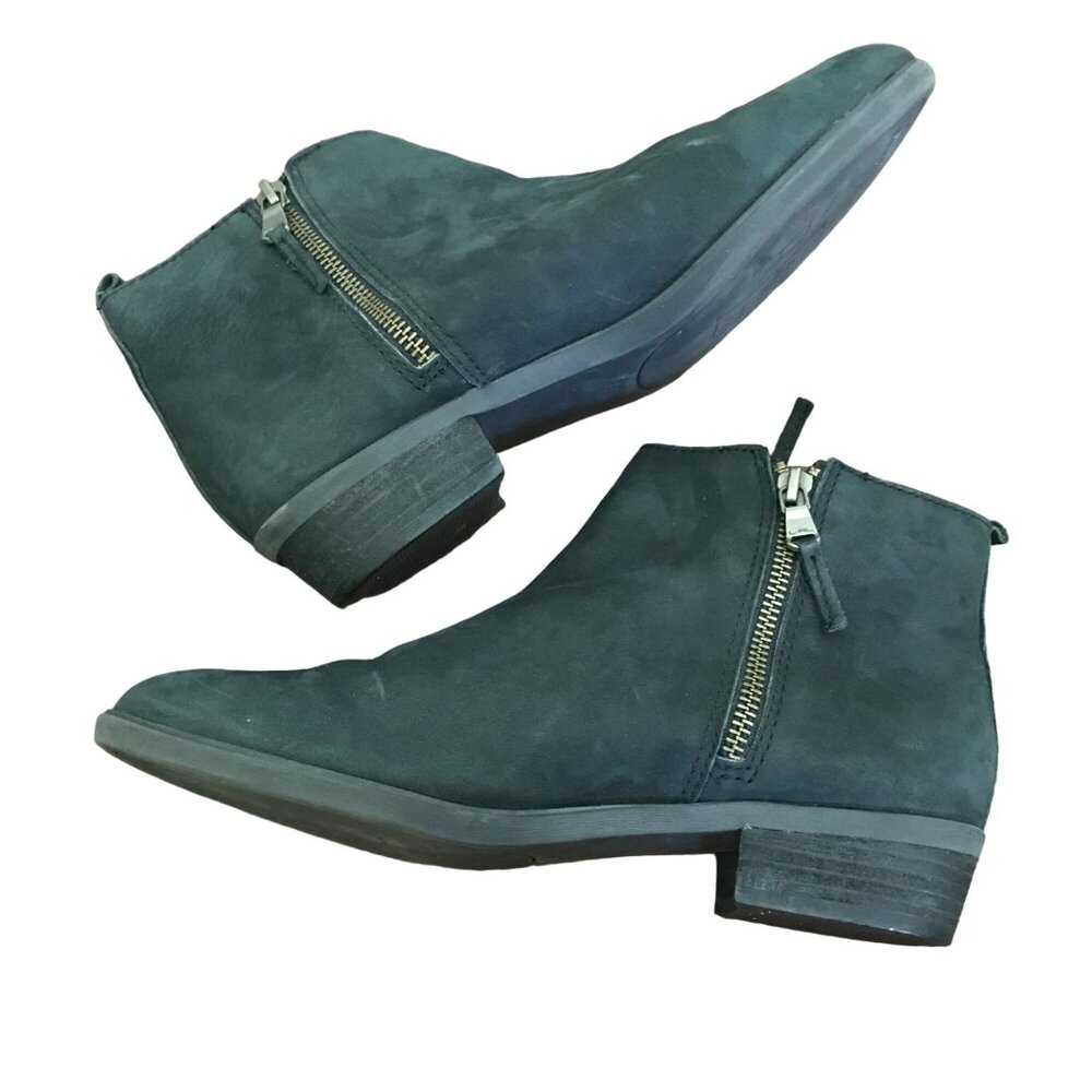 Lauren Ralph Lauren Women's Shira Black‎ Leather Suede Zip-Up Bootie. Size 8